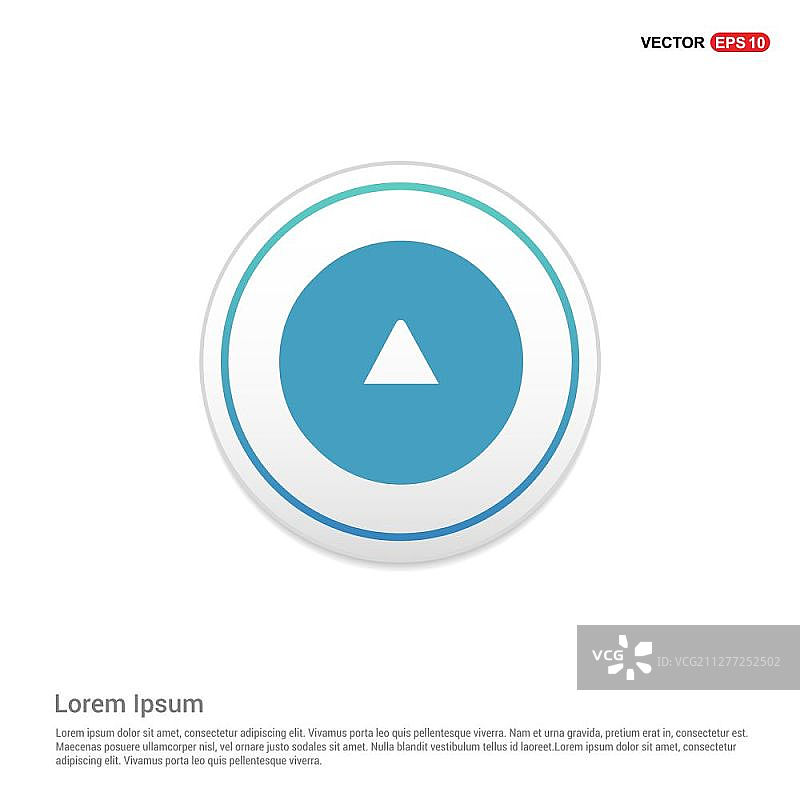 向上箭头图标 - 白色圆形按钮图片素材