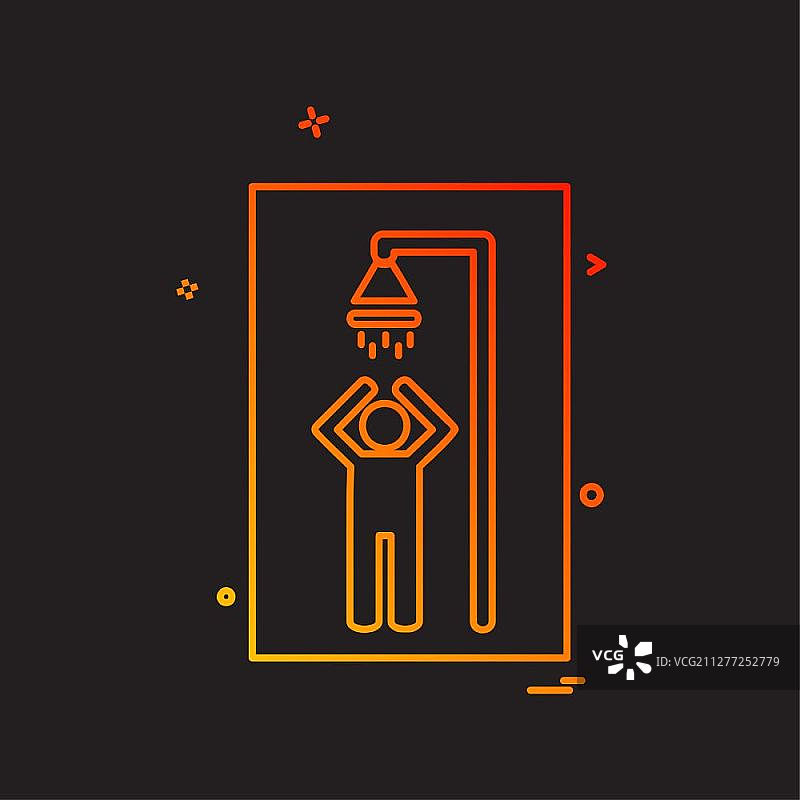 浴室图标设计矢量图图片素材