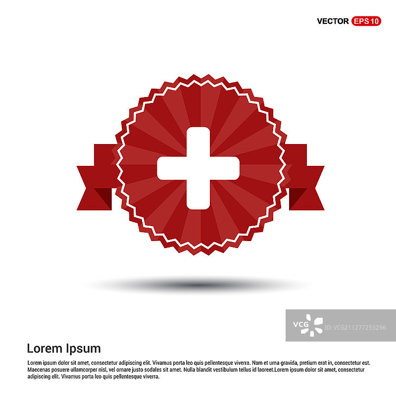 医院加号按钮图标-红丝带banner图片素材