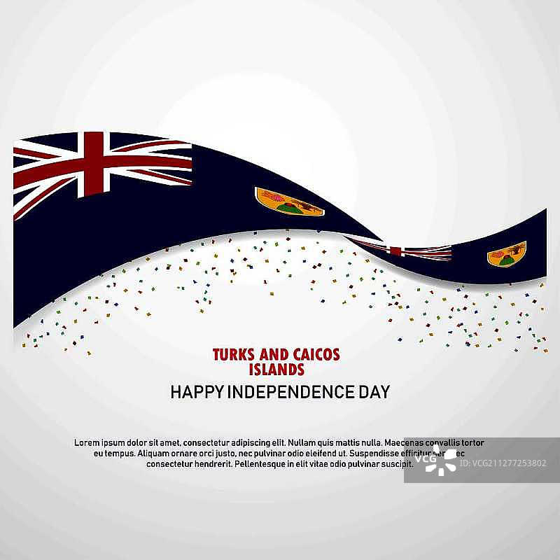 特克斯和凯科斯群岛独立日背景图片素材