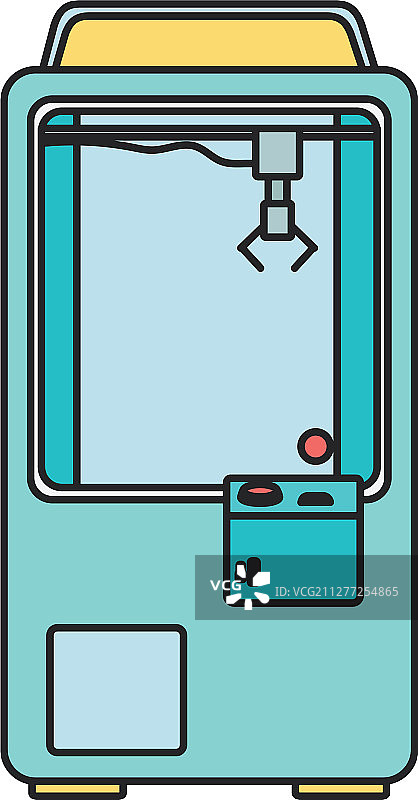 儿童玩具抓娃娃机空图标图片素材