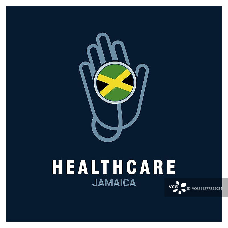 带有国旗设计的医疗保健标志矢量图图片素材