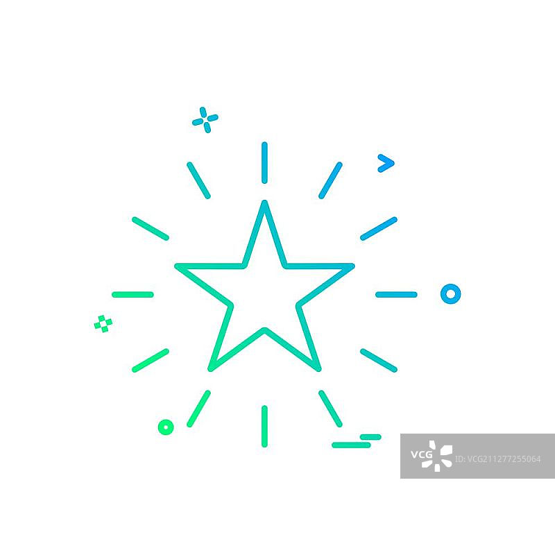 闪亮星星矢量设计图标图片素材