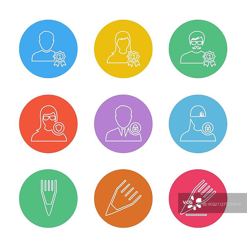 头像、用户、个人资料、头像、DP、图片、男人、女人、女孩、男孩、儿童、男性、女性图标矢量设计扁平风格创意图标图片素材