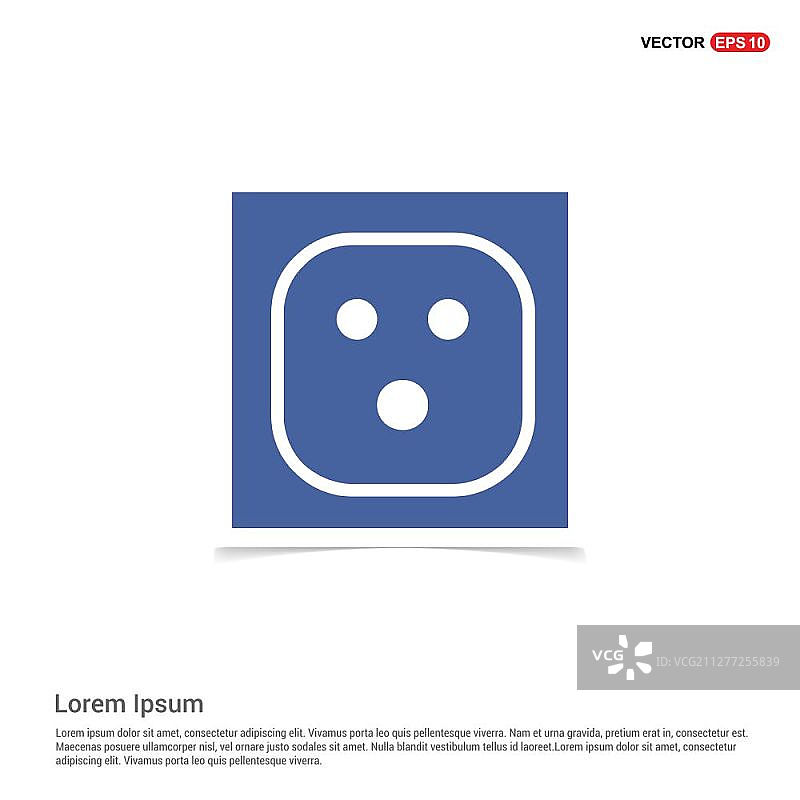 笑脸图标蓝色相框图片素材