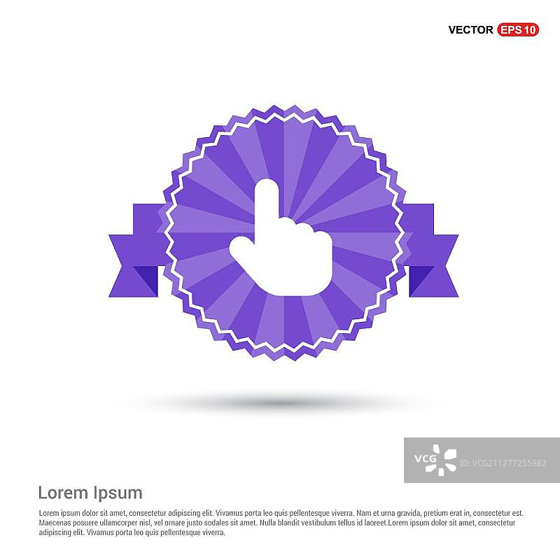 触摸手势简单图标 - 紫丝带banner图片素材