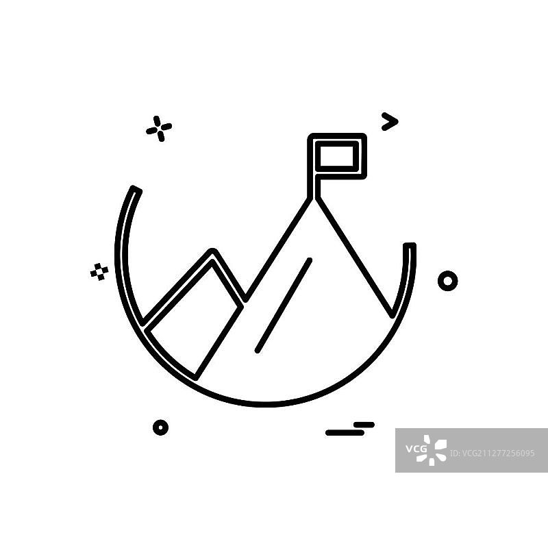 山峰图标设计矢量图图片素材