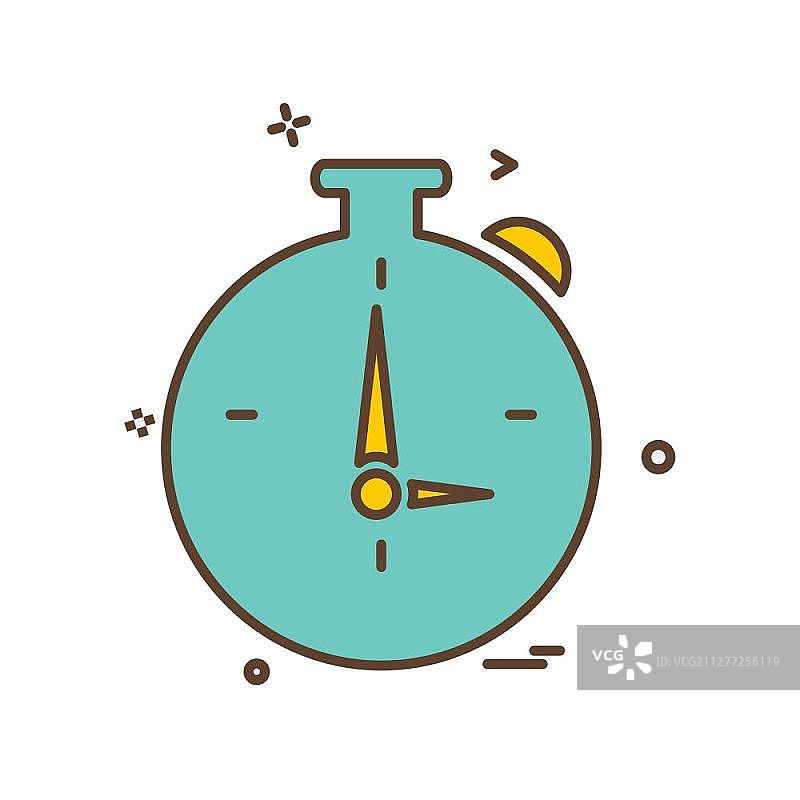 停止手表图标设计矢量图图片素材