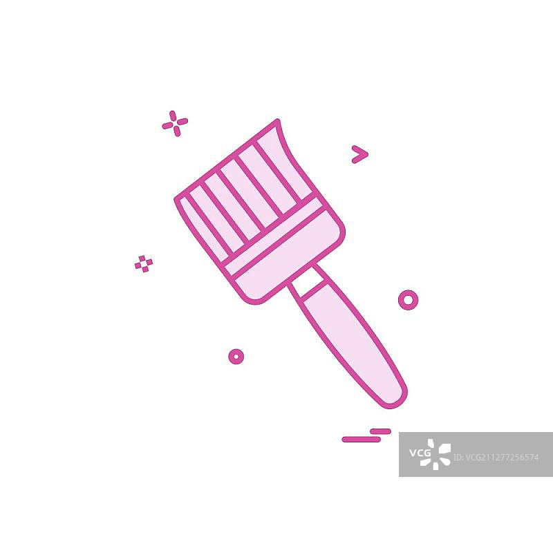 彩色油漆笔刷图标矢量设计图片素材