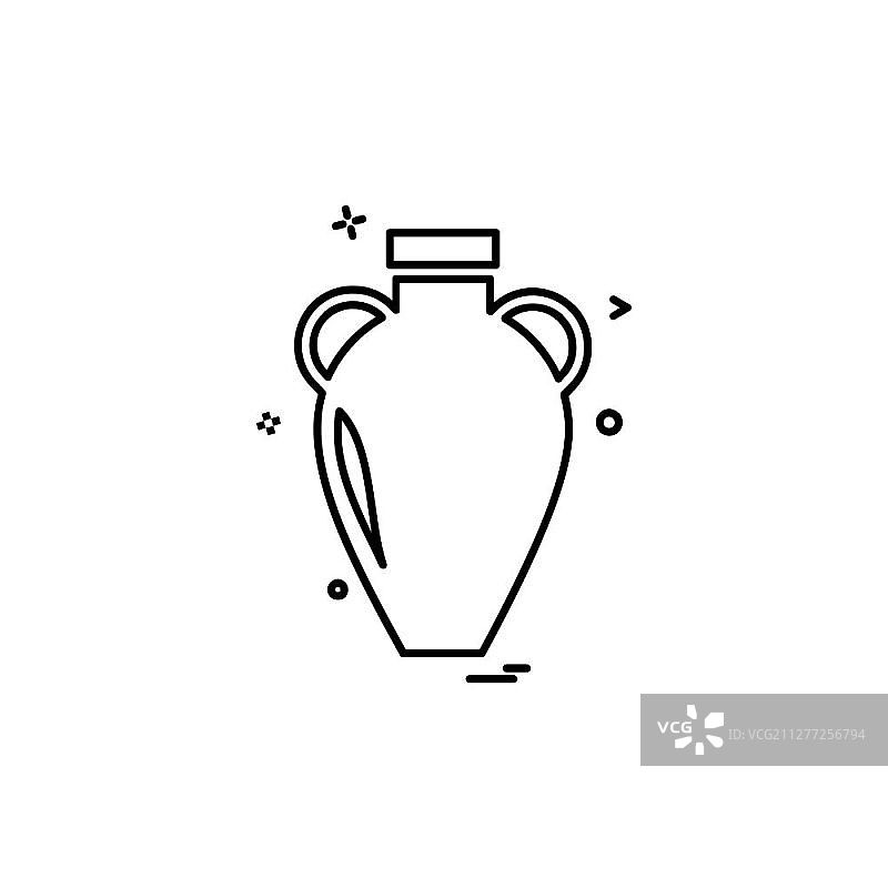 花瓶图标设计矢量图图片素材