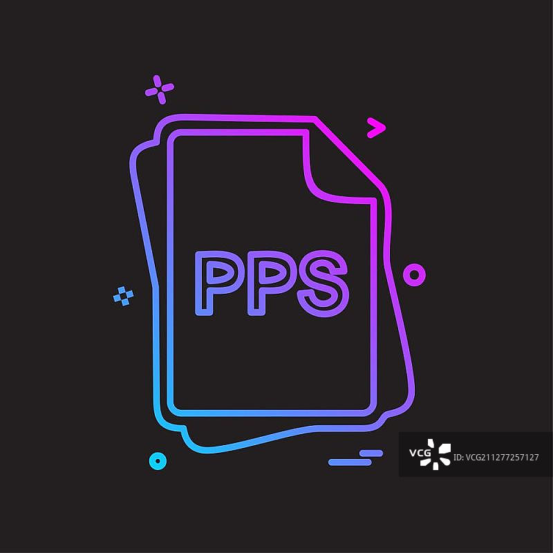 PPS文件类型图标设计矢量图图片素材