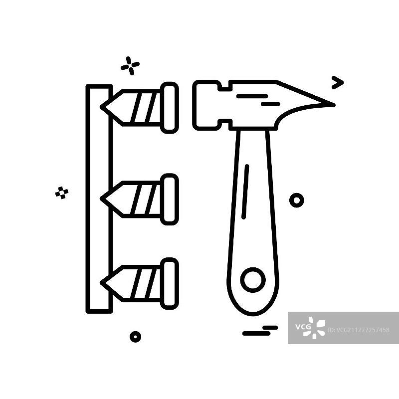 锤子钉子劳动图标矢量设计图片素材