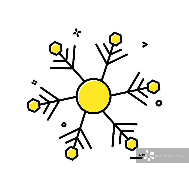 雪花图标设计矢量图图片素材