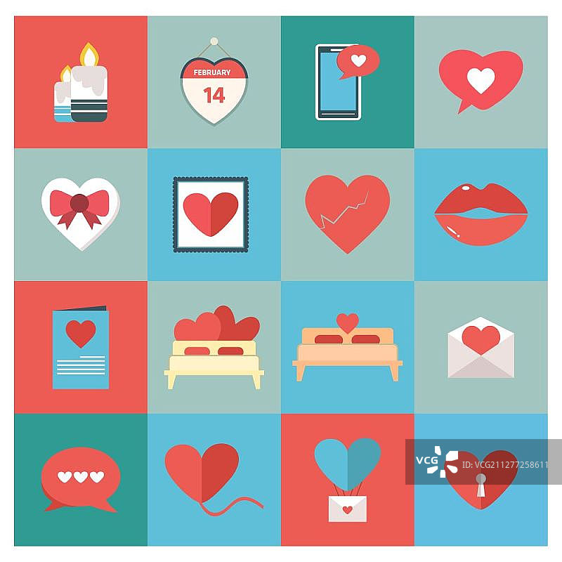 情人节图标矢量图图片素材