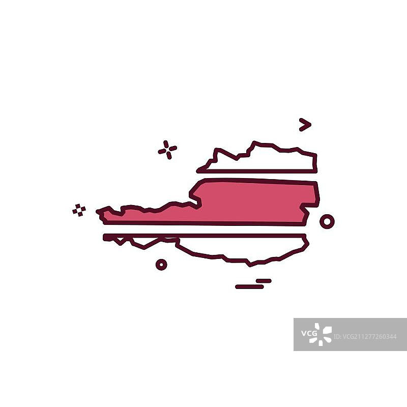奥地利地图图标设计矢量图片素材