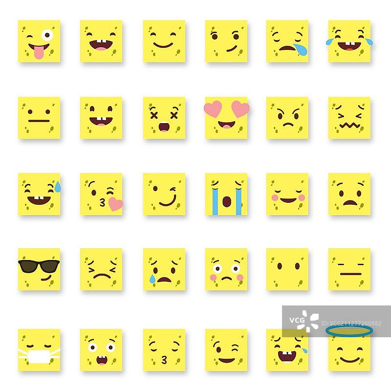 表情符号图标集矢量图图片素材