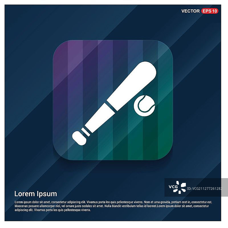 棒球和球棒图标图片素材