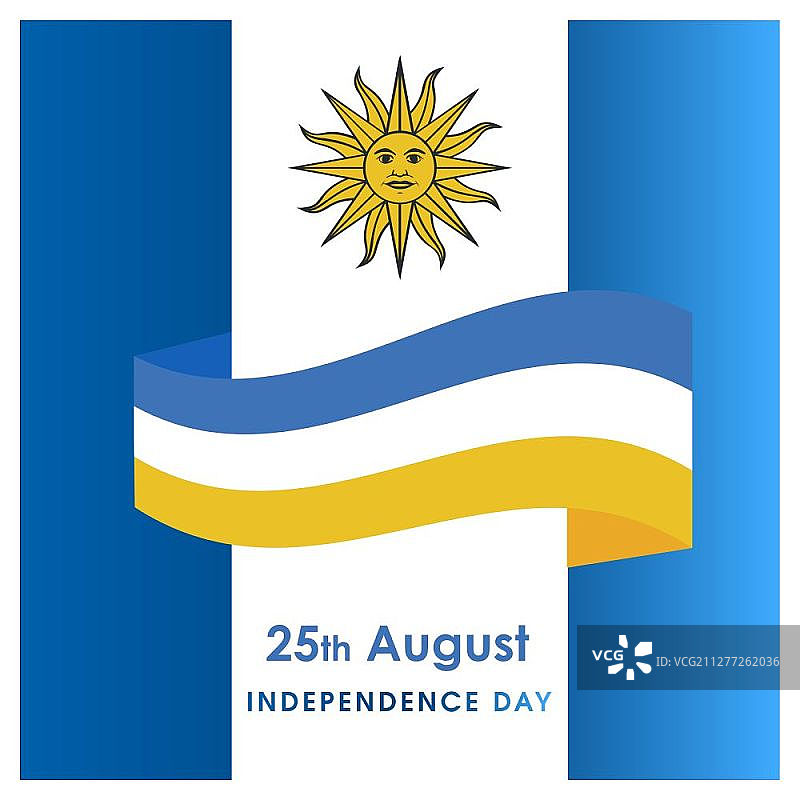 乌拉圭独立日贺卡矢量设计图片素材