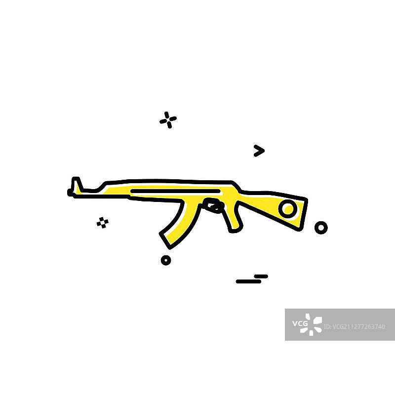 枪图标设计矢量图图片素材