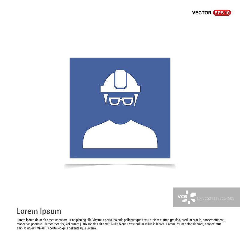 工程师用户图标 - 蓝色相框图片素材