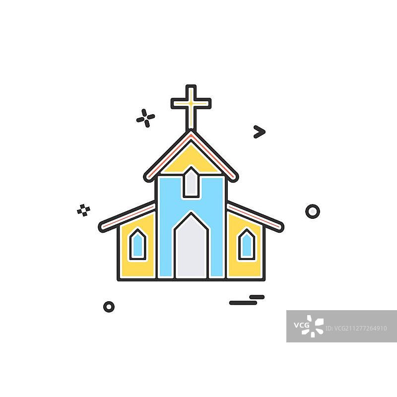 教堂基督教十字架图标矢量设计图片素材