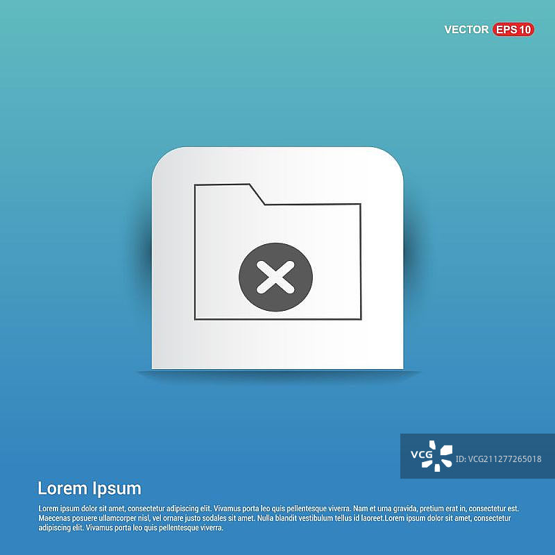 电脑文件夹图标 - 蓝色贴纸按钮图片素材