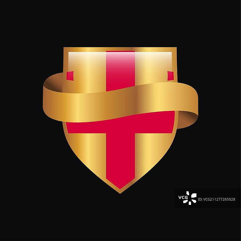 佐治亚州旗金色徽章设计矢量图片素材