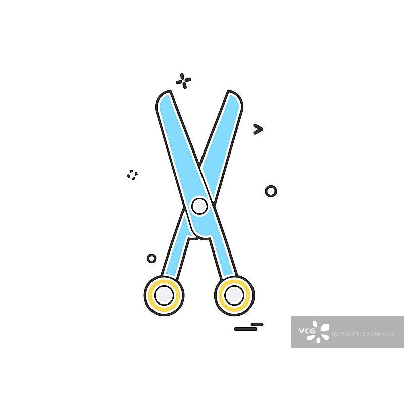 剪刀图标设计矢量图图片素材