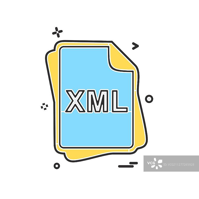XML 文件类型图标矢量设计图片素材