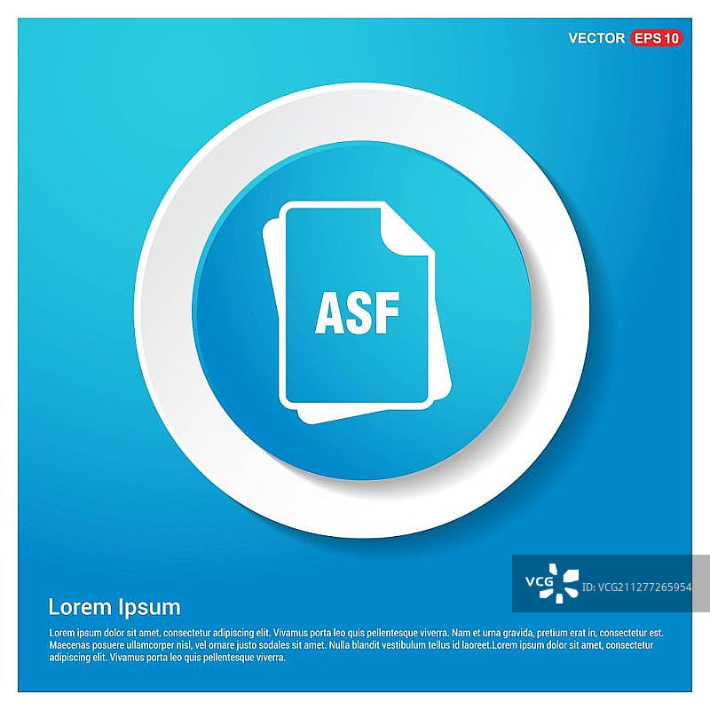 文件类型图标蓝色Web贴纸按钮矢量素材图片素材