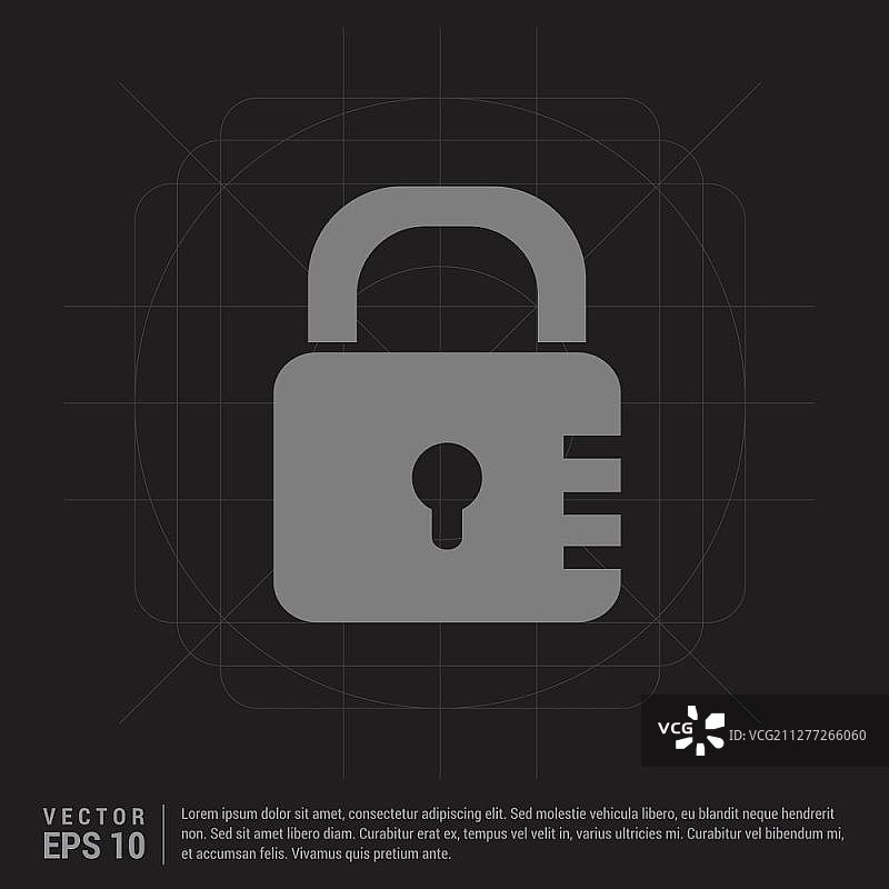 锁图标 - 黑色创意背景 - 免费矢量图标图片素材