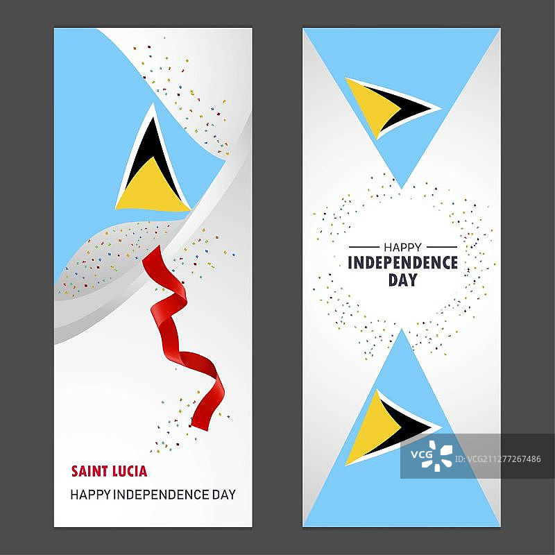 圣卢西亚独立日庆祝背景竖版banner图片素材