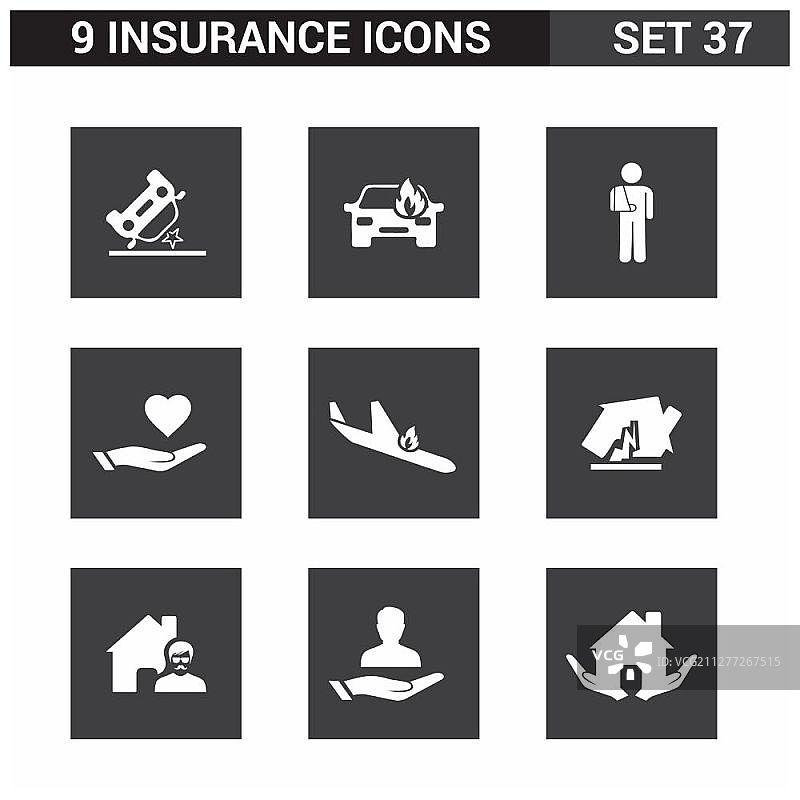 保险图标矢量图图片素材