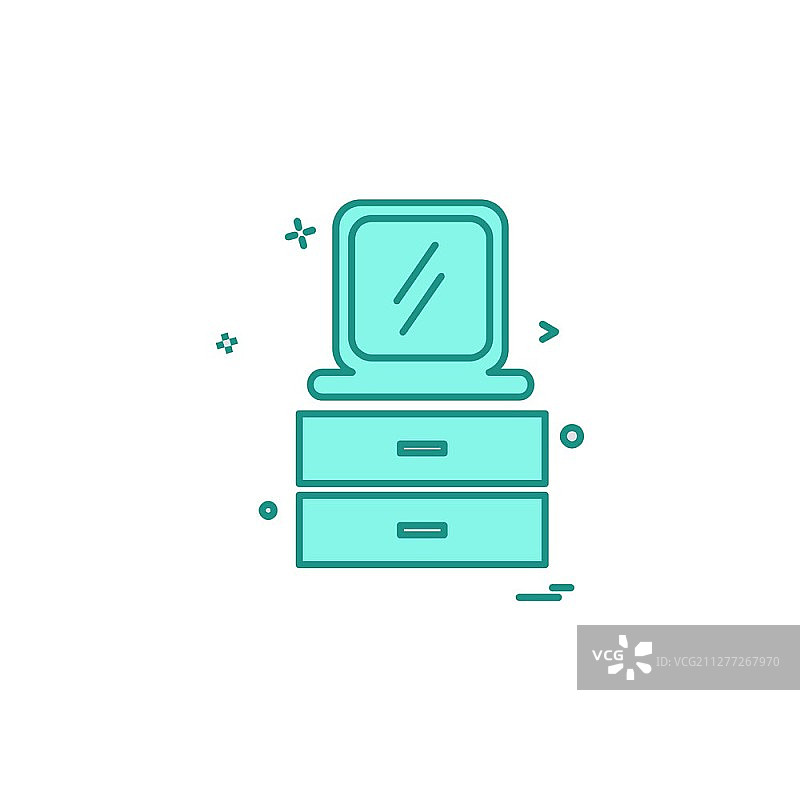 梳妆台图标设计矢量图图片素材