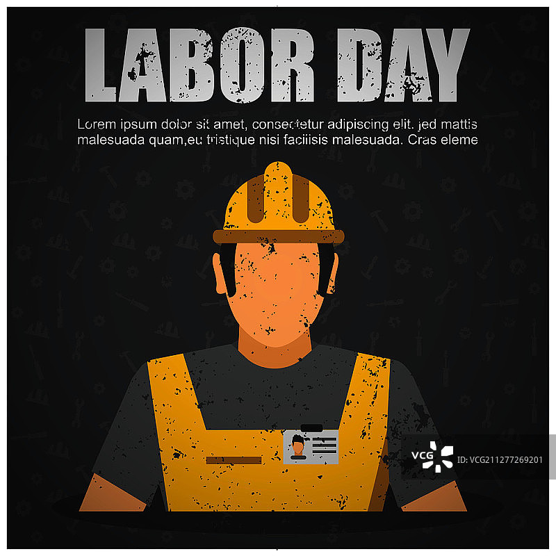 劳动节设计卡片矢量图图片素材