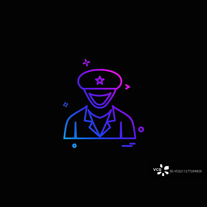 警卫人员警察安保用户图标矢量设计图片素材