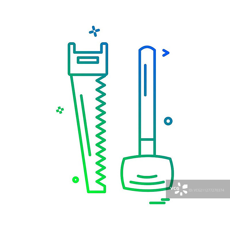锤子锯子劳动工具矢量设计图片素材