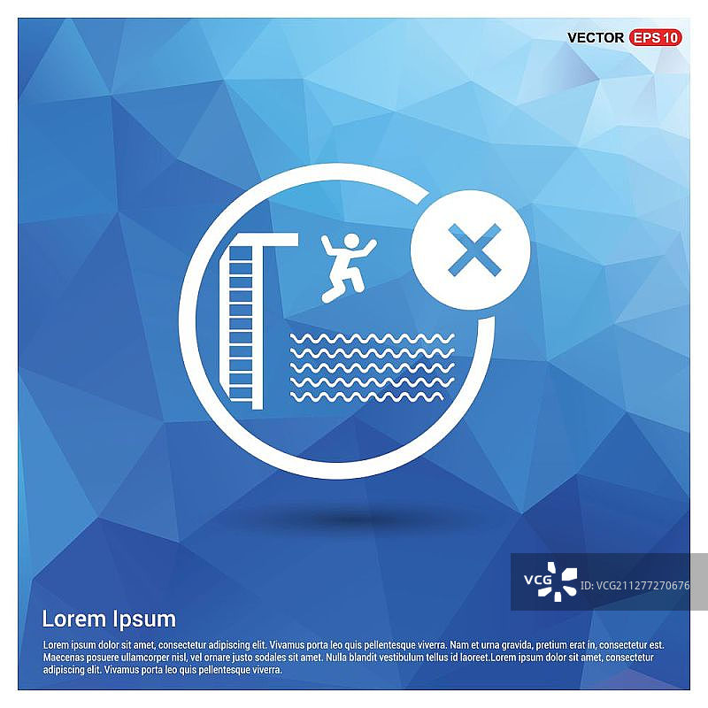 禁止跳水图标图片素材