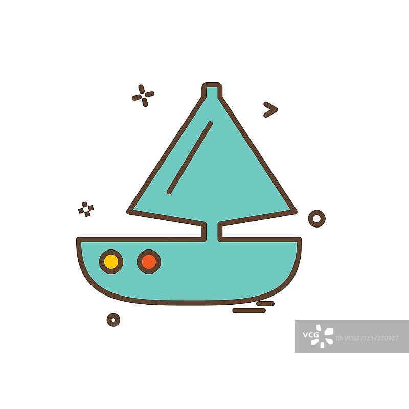 船只图标设计矢量图图片素材
