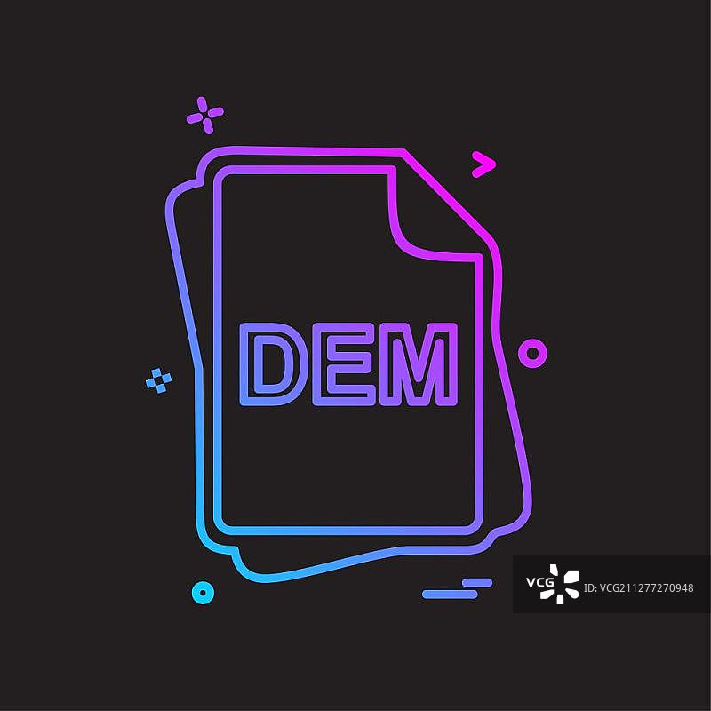 DEM文件类型图标矢量设计图片素材