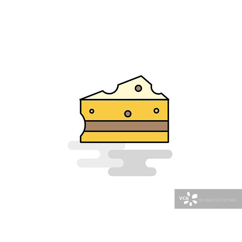 扁平奶酪图标矢量素材图片素材