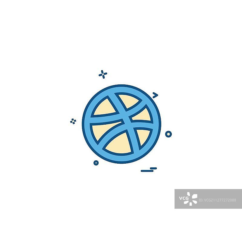 媒体网络社交dribbble图标矢量设计图片素材