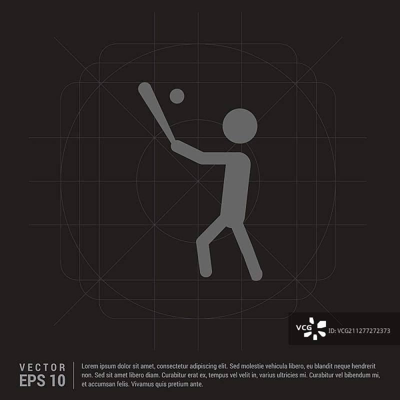 棒球运动员图标图片素材