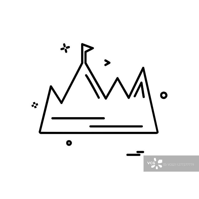 山峰图标设计矢量图图片素材