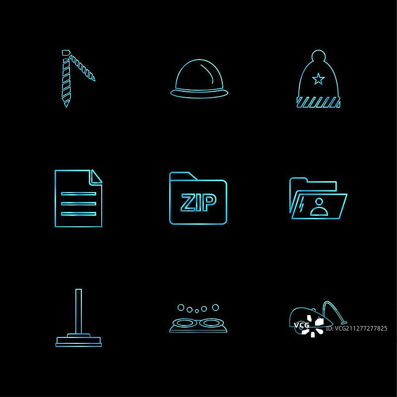 文件类型、文档、硬件图标矢量设计（扁平风格）图片素材