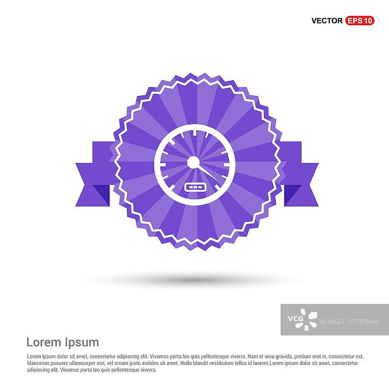 速度表图标 - 紫色缎带banner图片素材