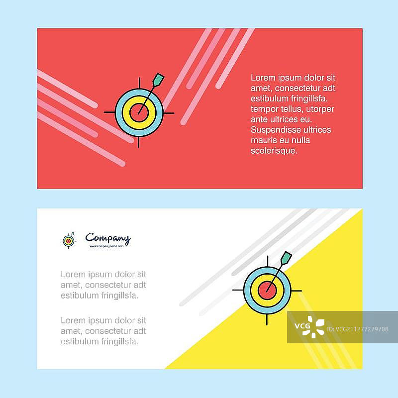 飞镖游戏抽象公司商务banner模板，横幅广告图片素材