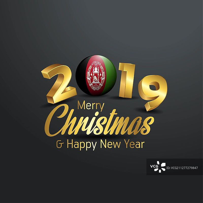 2019年阿富汗国旗，圣诞节主题抽象背景图片素材