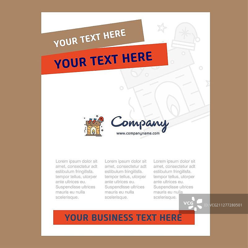 烟囱标题页设计的公司简介，年度报告，介绍，传单，宣传册矢量背景图片素材