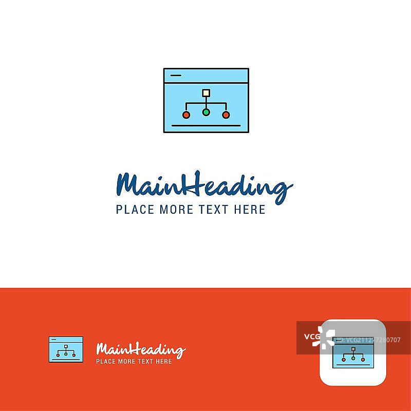 创意网络Logo设计，扁平风格Logo，可添加标语矢量插画图片素材